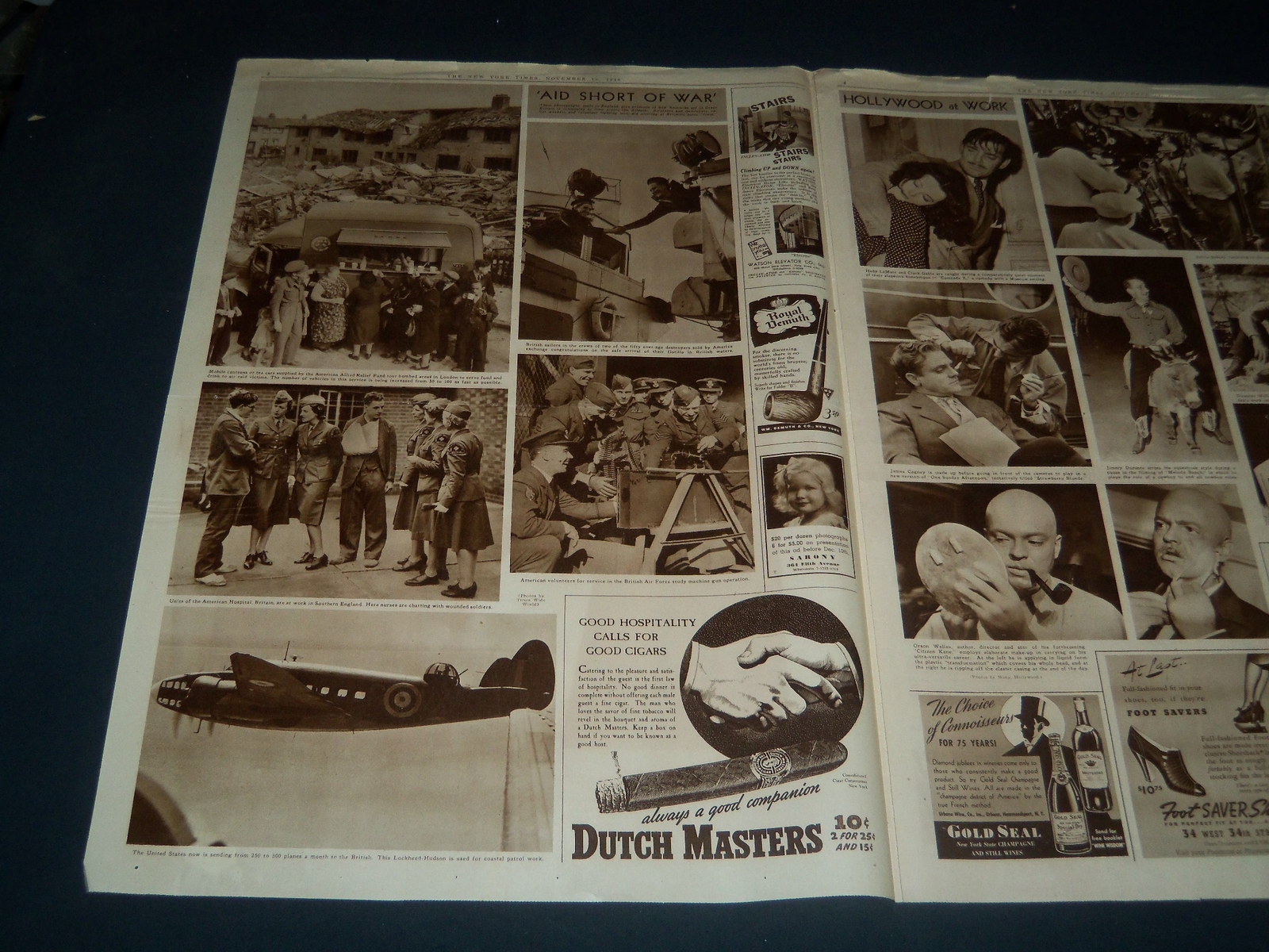 1940 NOV 10 NEW YORK TIMES PICTURE SECTION – FRANKLIN DELANO ROOSEVELT – NT 7365