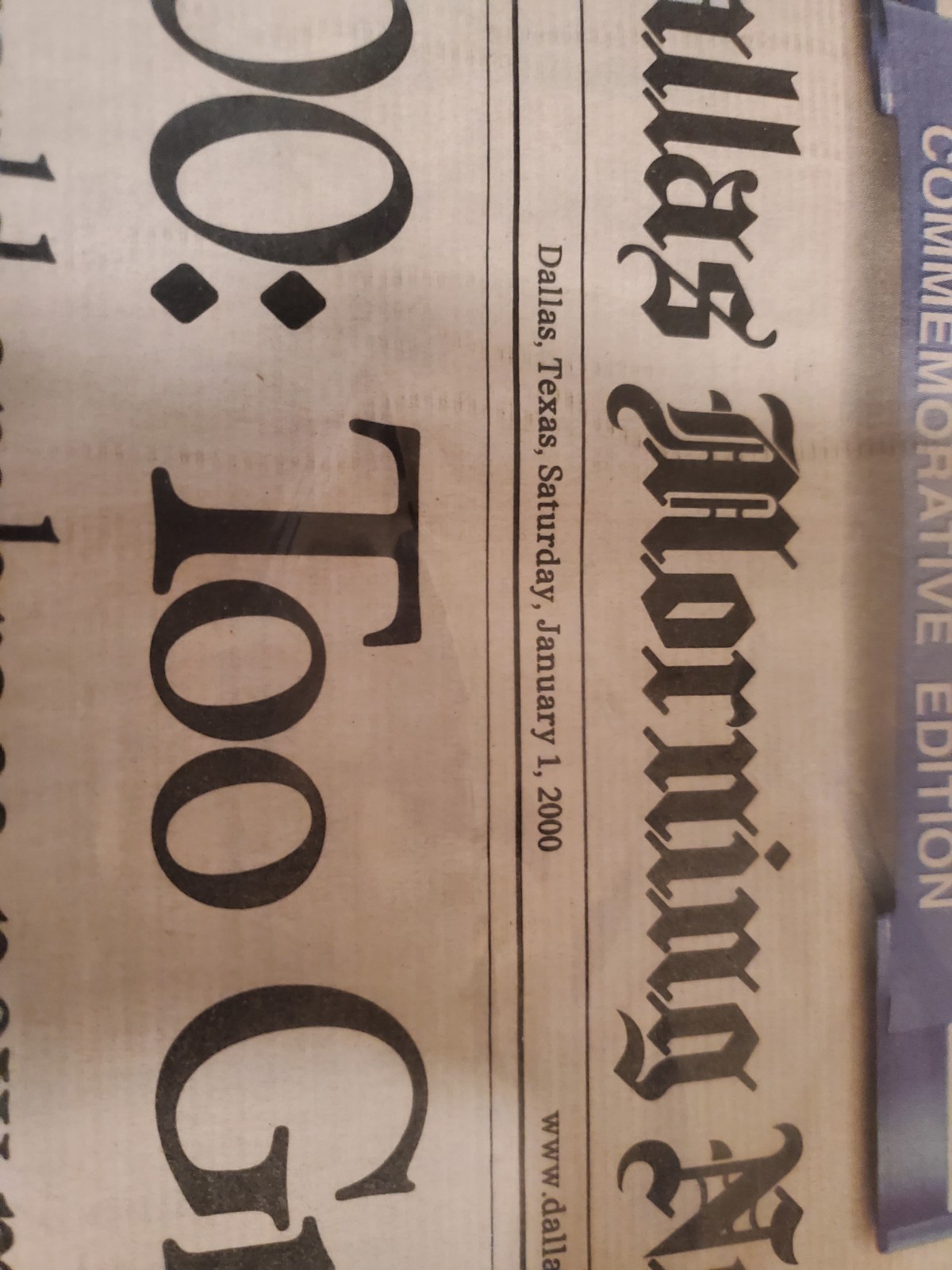 Pages In Time The Dallas Morning News Y2K Millennium Commemorative Edition