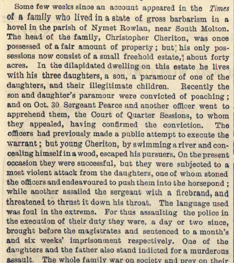 1869 Penny Ilustrated Paper, Devon Savages, NY Richardson Tragedy,Irish Troubles