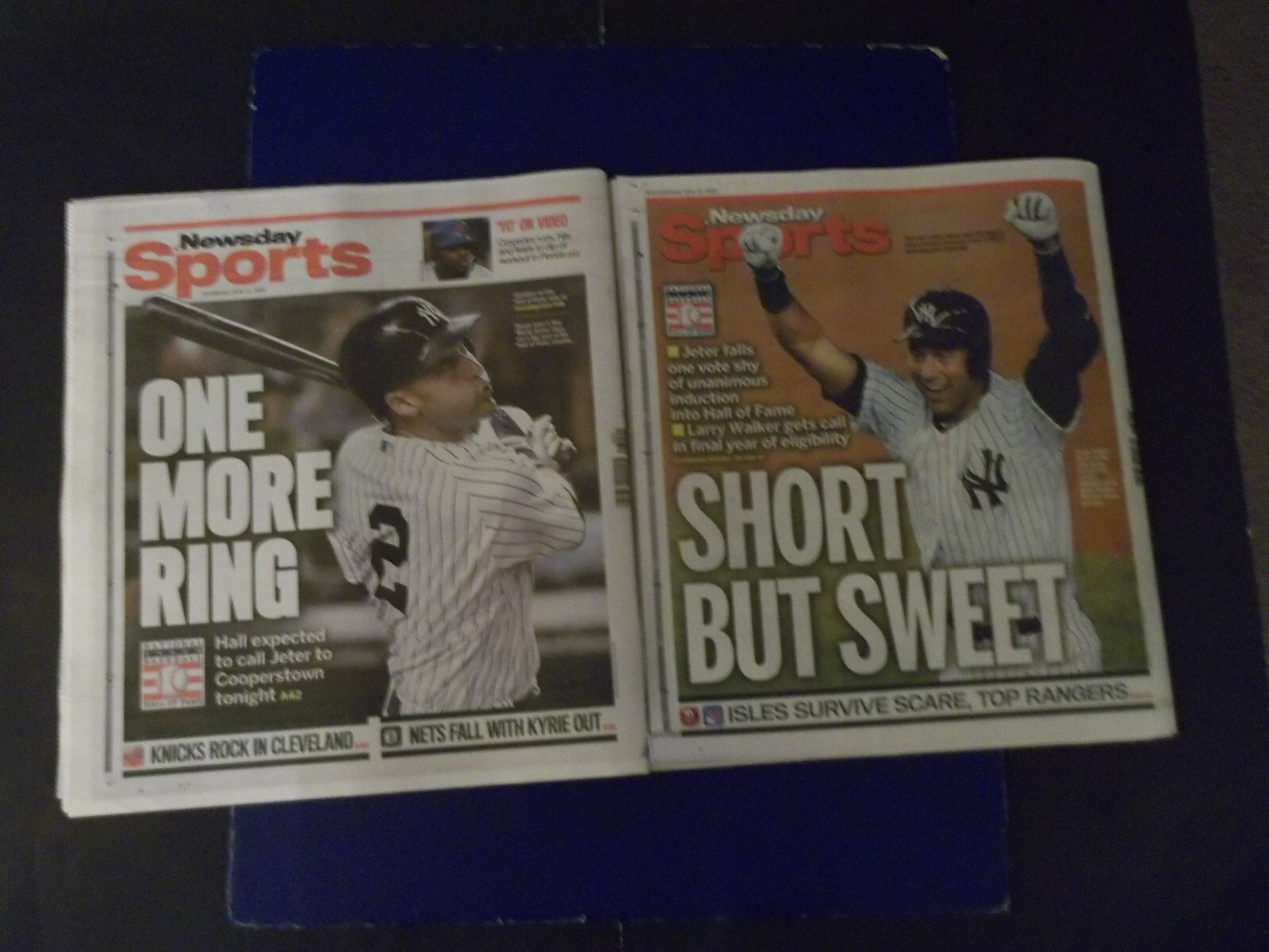‘DEREK JETER’ “HALL OF FAME 2020” NEWSDAY 1/21/ & 1/22/20
