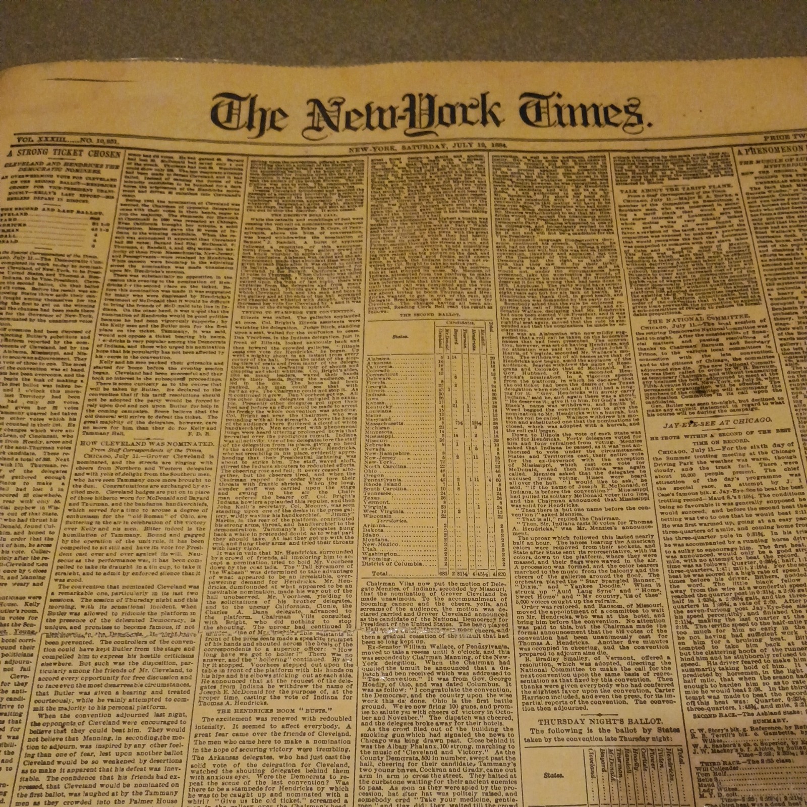 New York Times Newspape July 6, 1900; June 24, 1904; June 7, 1884; July 12, 1884