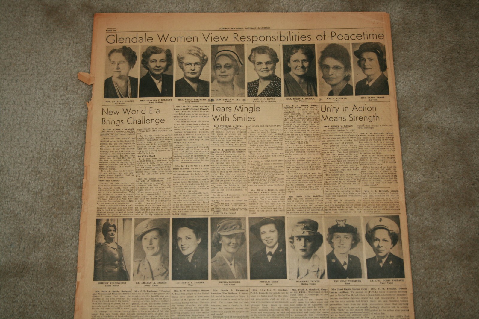 Glendale News-Press August 1945 Extra * PEACE! – WAR’S OVER! * Japan Surrenders