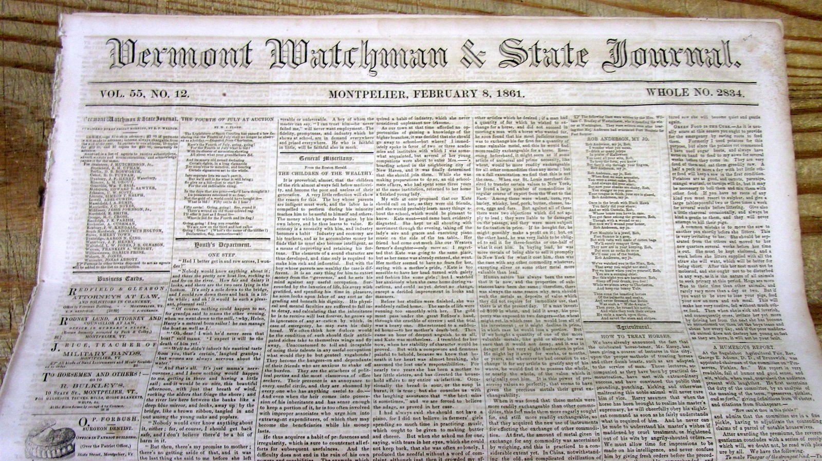 1861 Civil War newspaper CONFEDERATES SIEZE the US MINT at NEW ORLEANS Louisiana