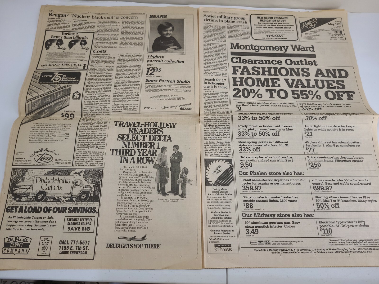 Saint Paul Minnesota Pioneer Press Newspaper Wisconsin Section A Only May 8 1985
