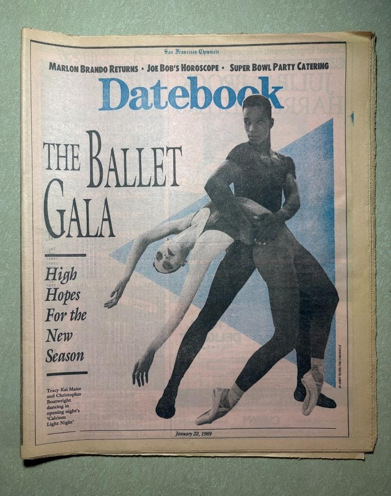 San Francisco Chronicle Datebook Jan 1989 Ballet Gala vtg newspaper calcium