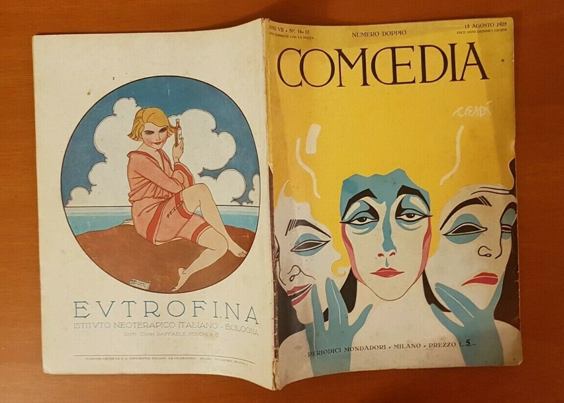 MONDADORI COMEDY PERIODICO COMEDY AND THEATRE LIFE N 16 and 17 1925 A. RED
