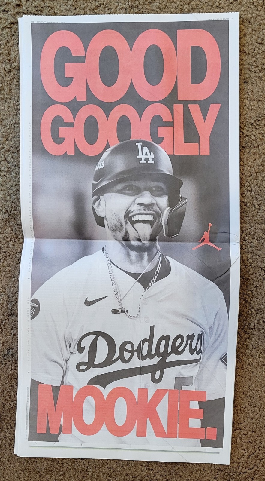 Los Angeles Times November 3, 2025 Colectible LA Dodgers MLB World Series Win