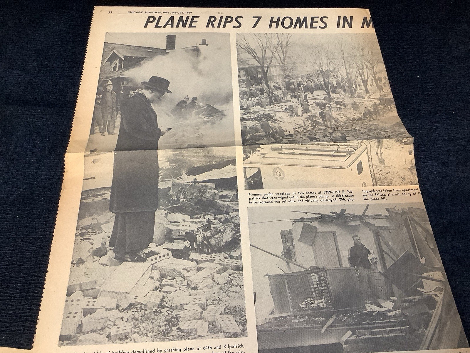 Vintage Newspapers & Clippings Midway Airport Chicago Illinois Plane Crash 1972