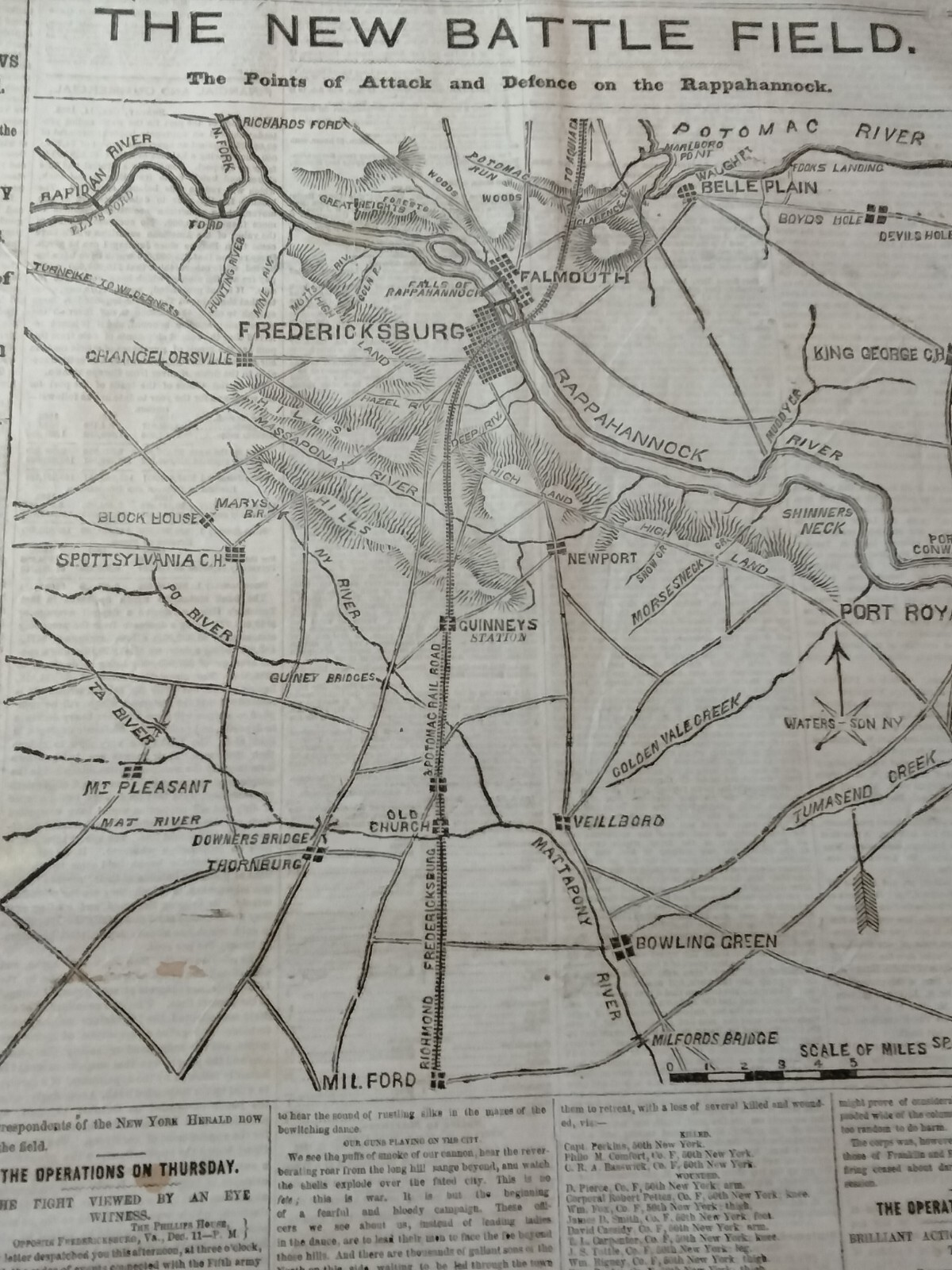 Civil War Newspapers-FREDERICKSBURG:THE BATTLE ON SATURDAY, THE VERY LATEST NEWS