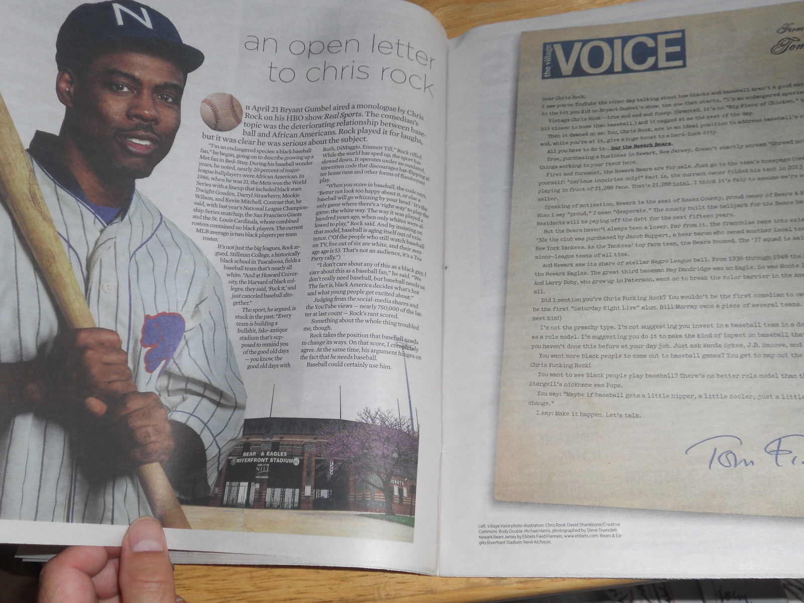 Chris Rock Newark Bears Baseball African Americans Boyd 2015 The Village Voice