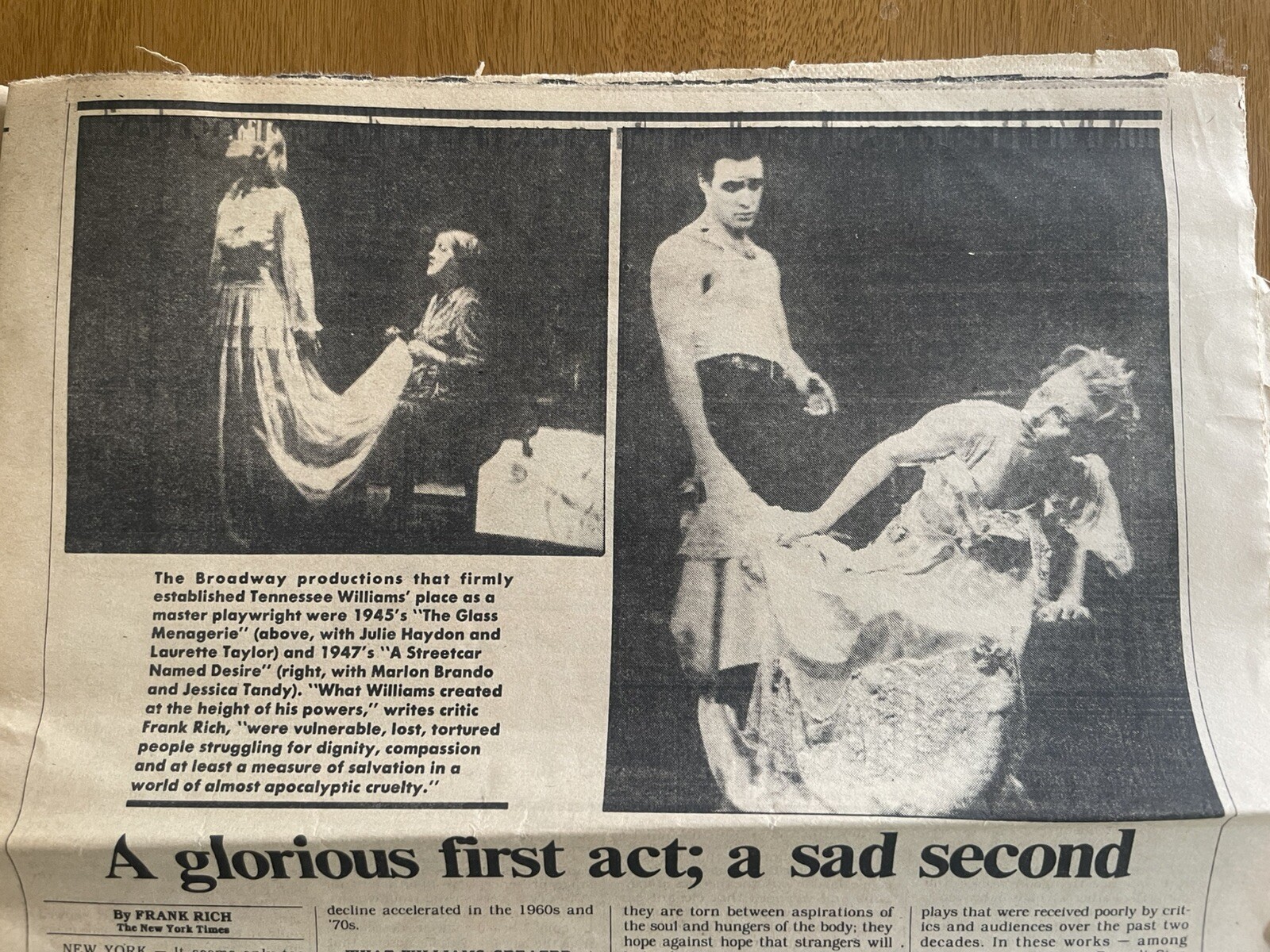 Tennessee Williams Special Edition – New Orleans Times-Picayune (1983 March 4)