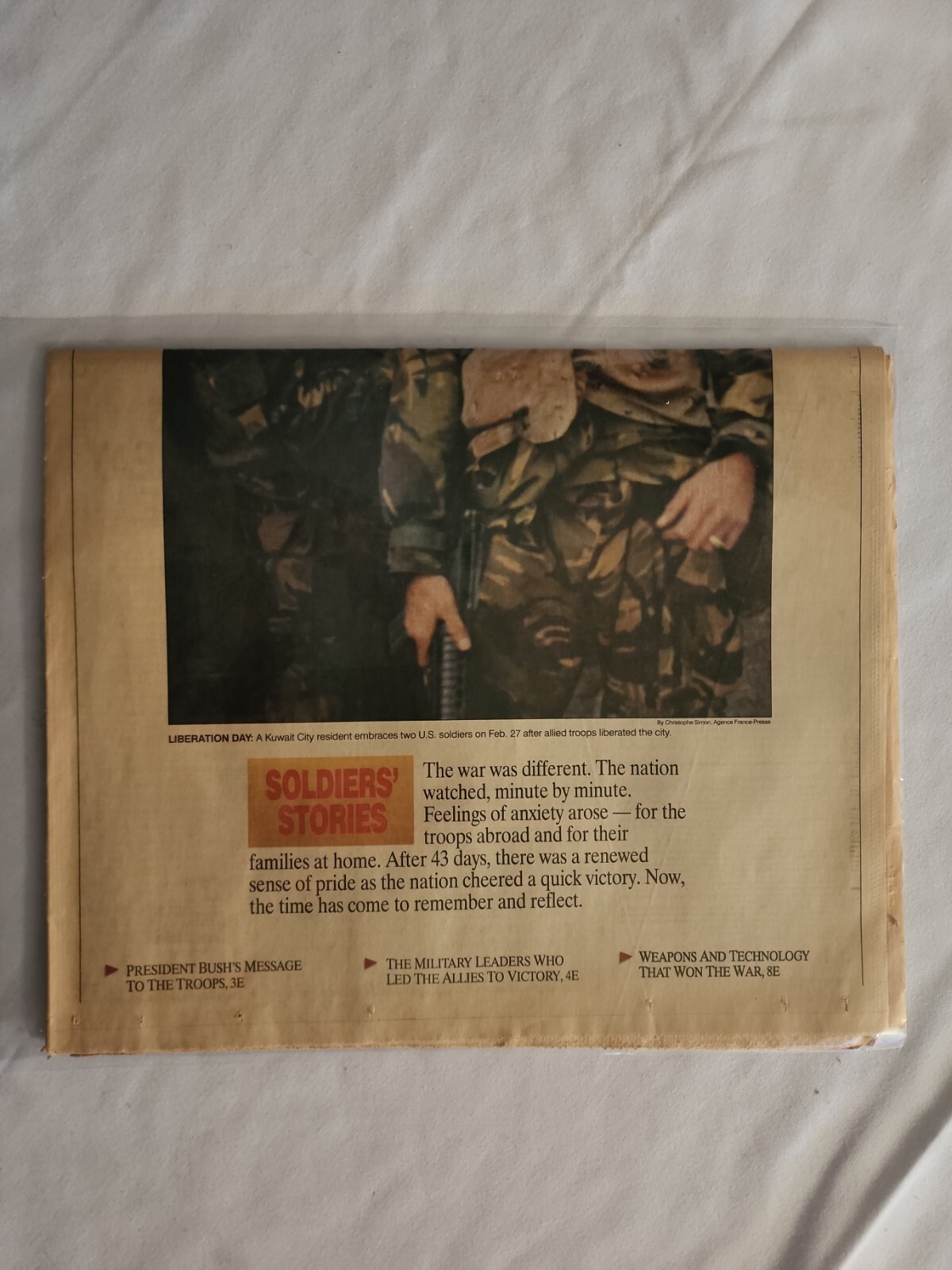 1991 March 8 USA Today Commemorative Edition War in the Gulf (MH50)