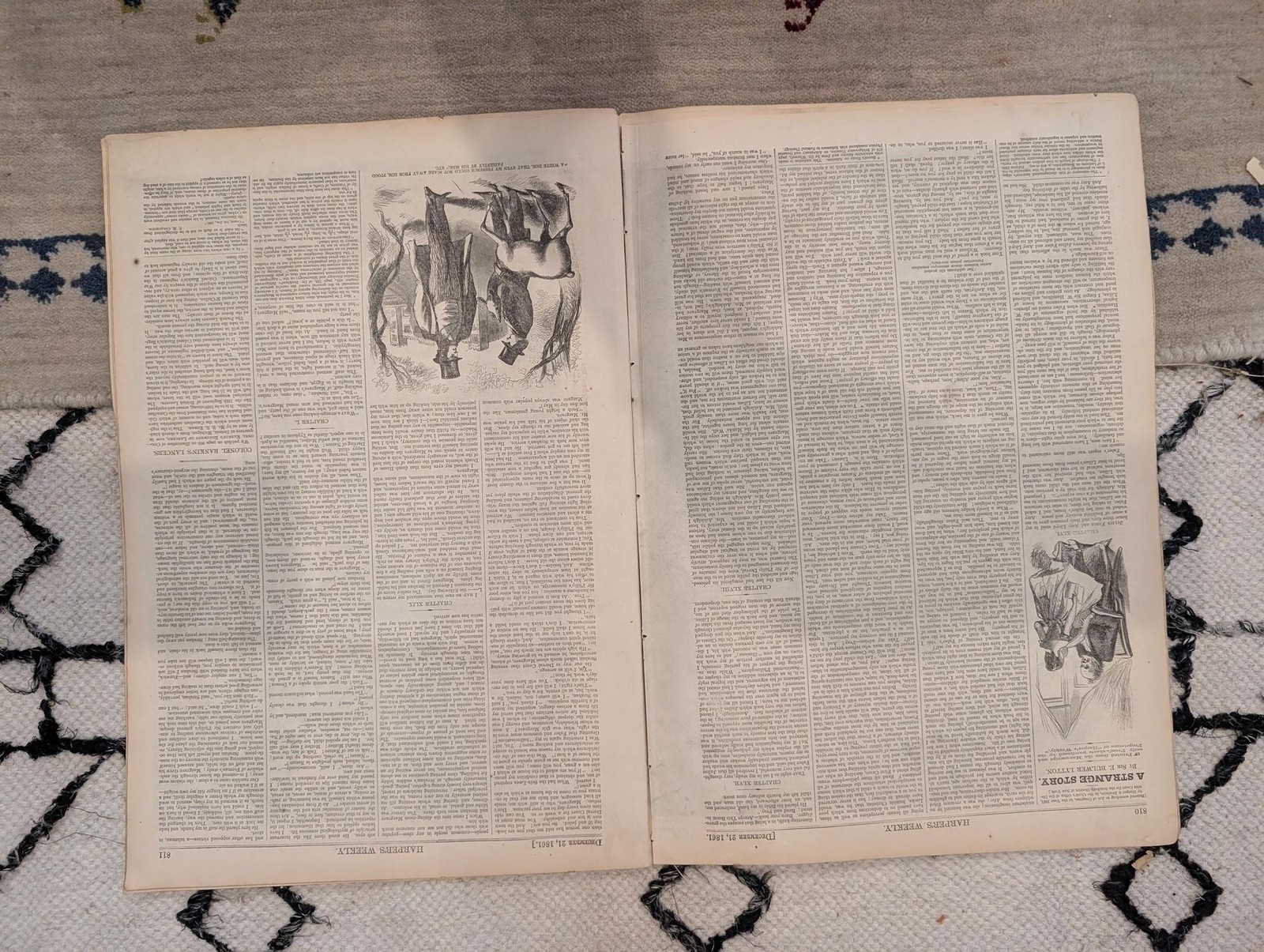 1861 W Homer Bivouac Fire Harpers Weekly Dec 21 Ericsson Battery Tennessee Map