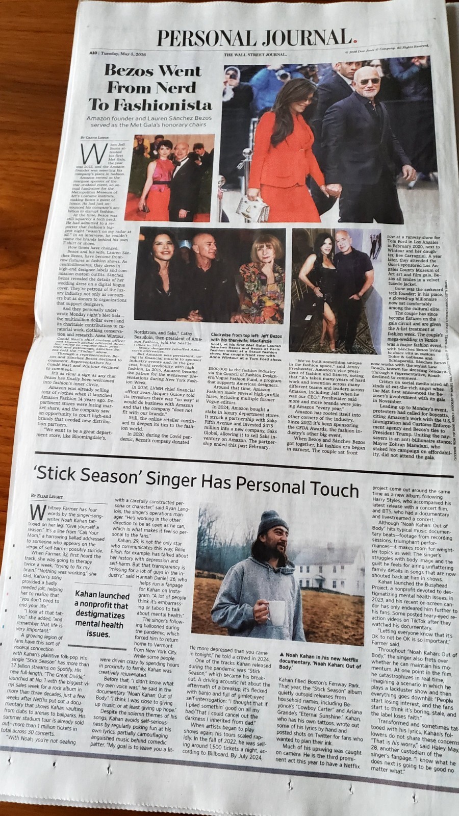 Lauren Sanchez The Wall Street Journal May 5 2026 Spirit Airlines NEW