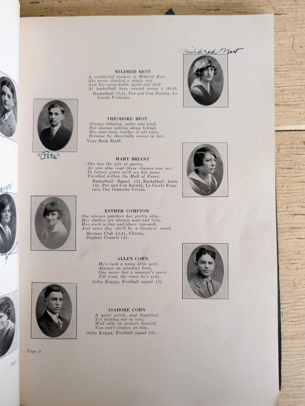 Antique 1926 The Tiger School Yearbook From Dover High School in Dover