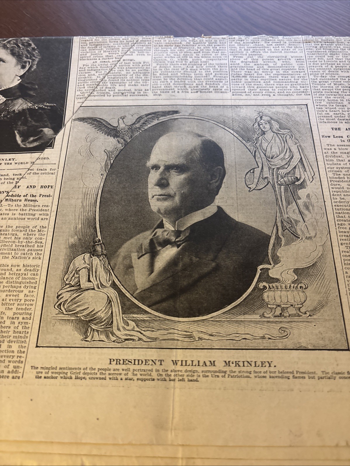 Newspaper President McKinley Shot, 9/7 1901 Utica Saturday Globe Auburn Edition