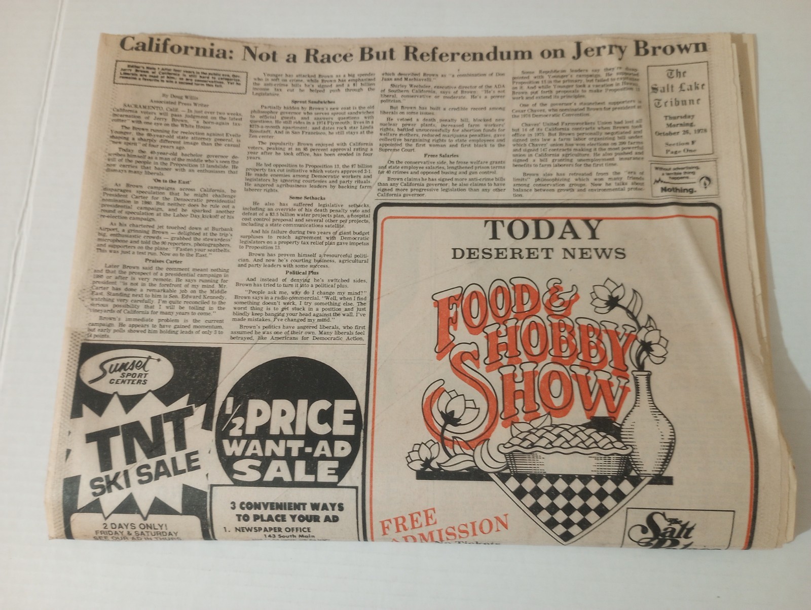 The Salt Lake Tribune October 26 1978 Section F Utah
