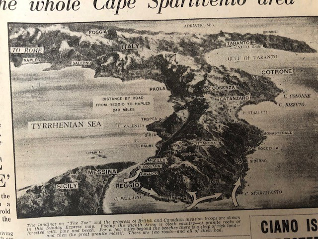 Italy Invaded Newspaper 1943
