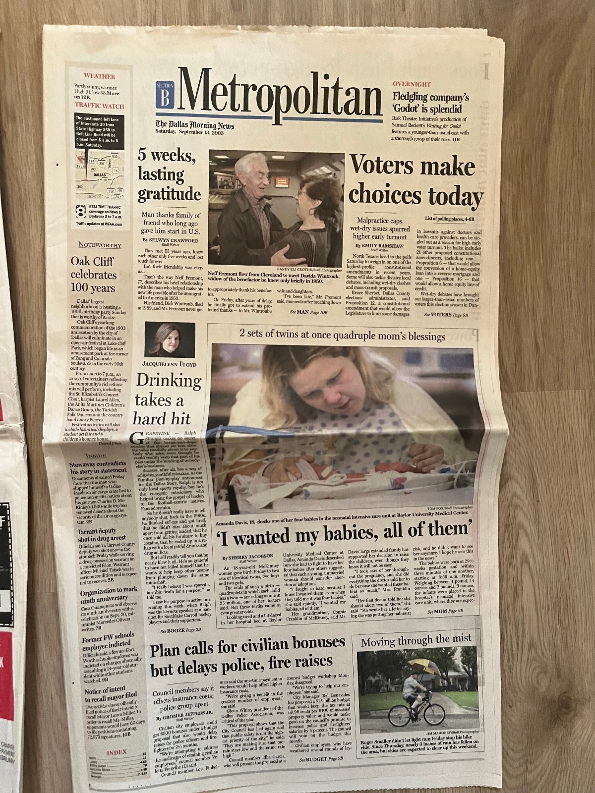 The Dallas Morning News Sat Sep 13, 2003 Johnny Cash 1932-2003 Country Rock