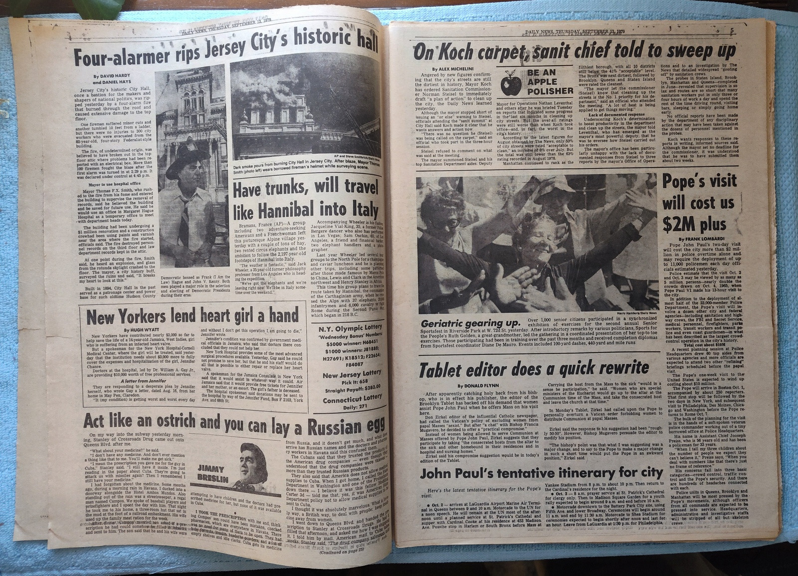 New York Daily News 13 September 1979 Jimmy Carter Carl Yastrzemski 3000th Hit +