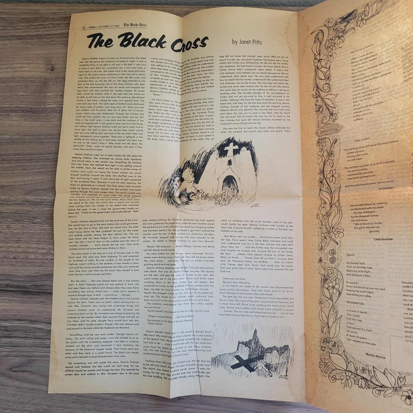 SDSU The Phoenix The Daily Aztec Literary Supplement Newspaper October 12 1962