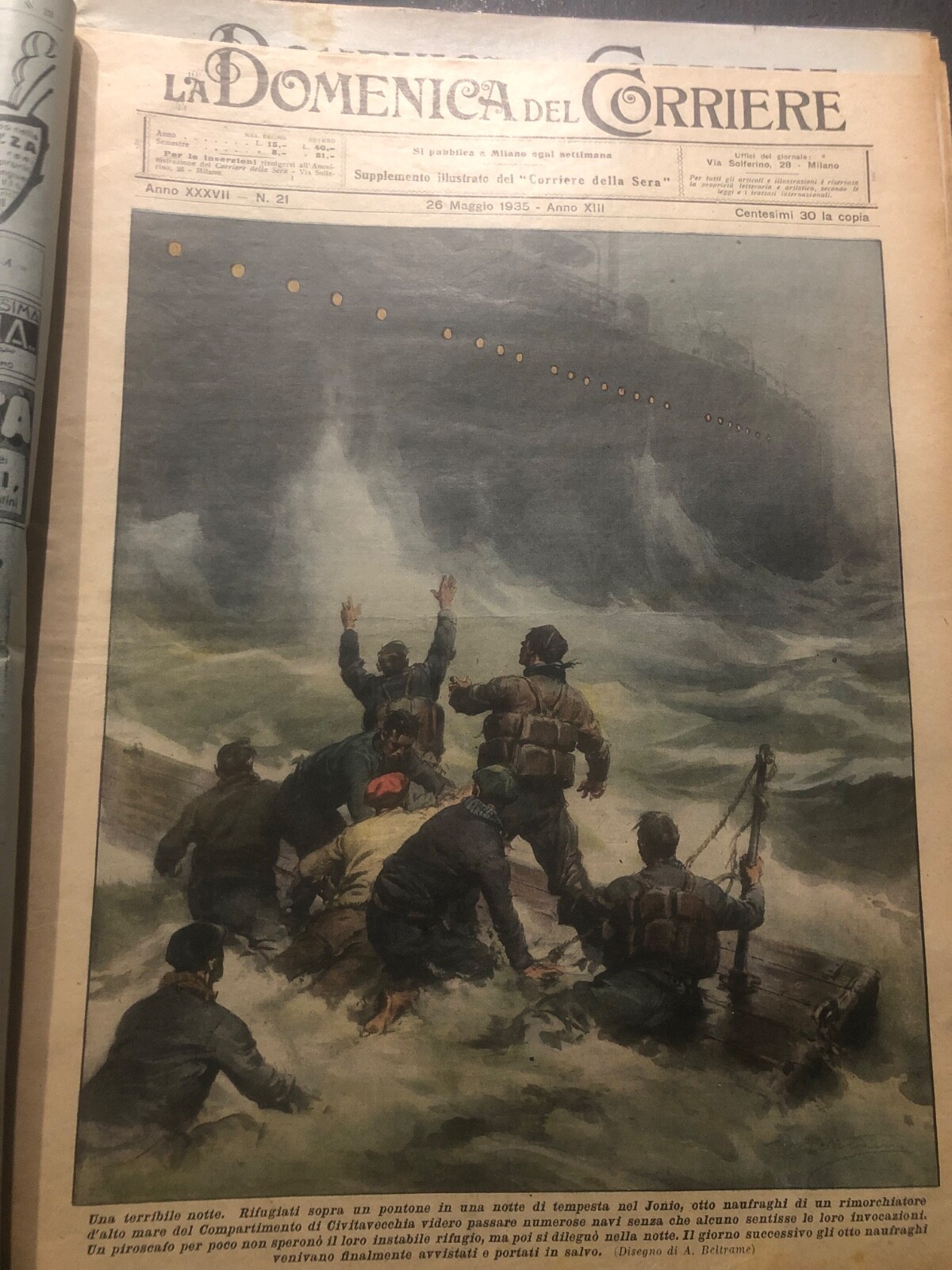 La Domenica del Corriere 21 1935 Civitavecchia Verona Jia Ruskaja Gelder Netherlands