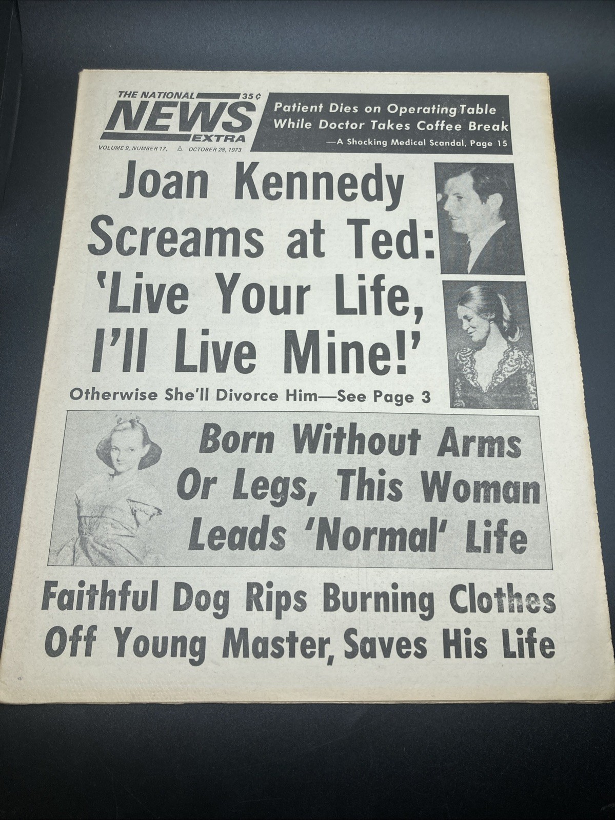 National News Extra Oct 28th 1973 – Born Without Arms And Legs, Ted Kennedy
