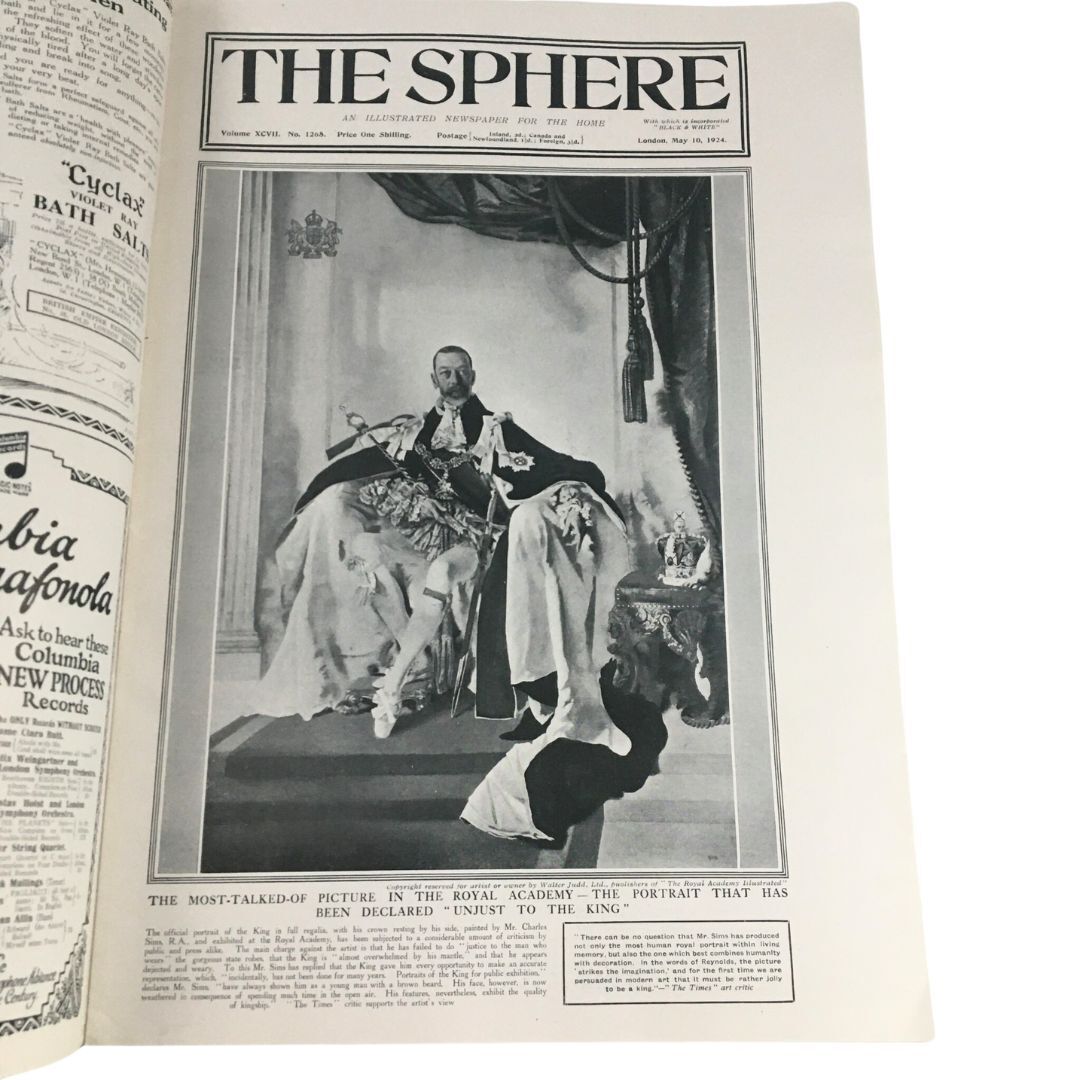 The Sphere Newspaper May 10 1924 The Portrait Declared “Unjust to the King”
