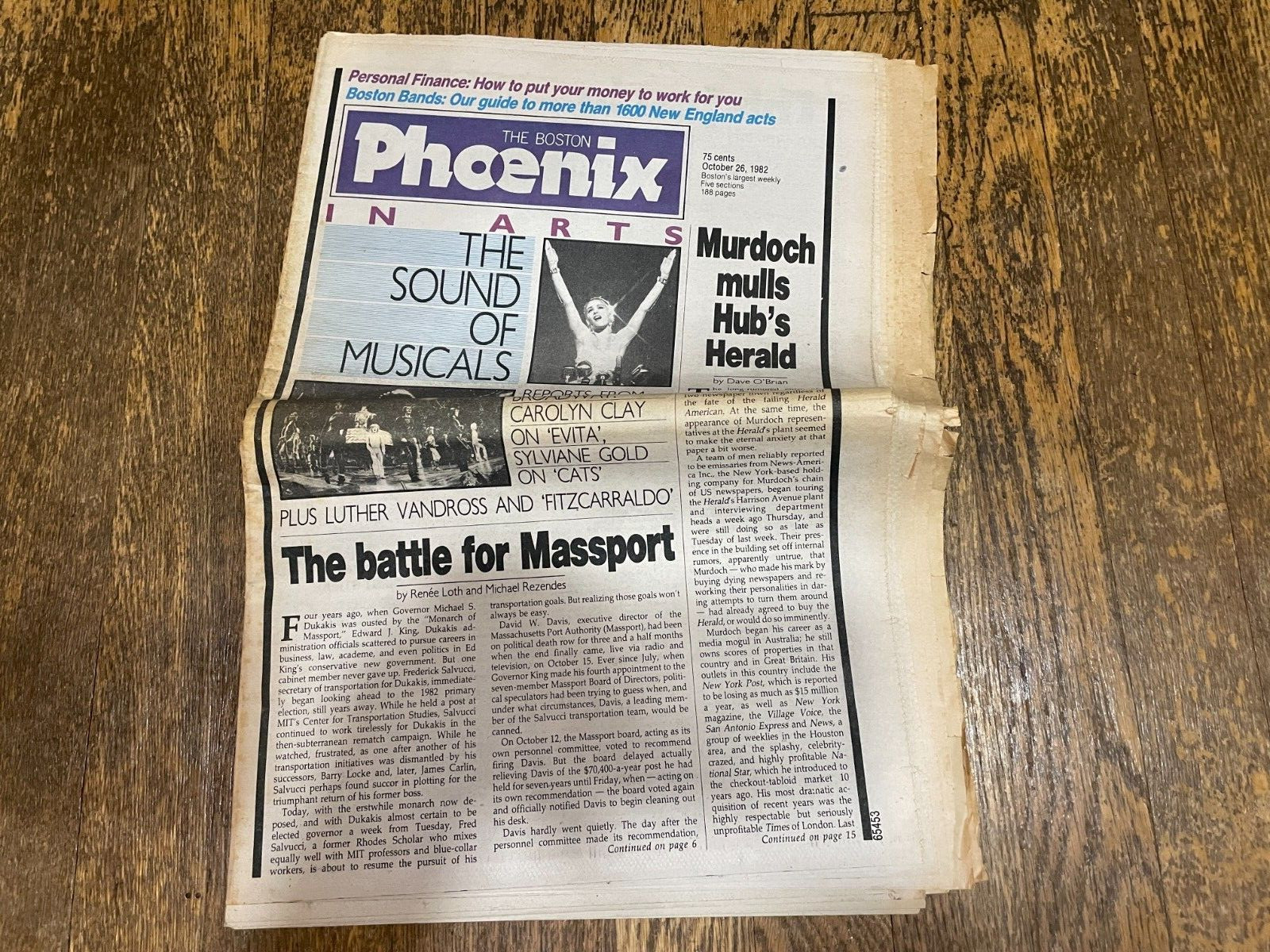 Boston Phoenix Newspaper 1982 Jerry Garcia Rush Aerosmith Concert Ads Halloween
