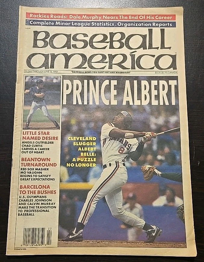 Baseball America June 13, 1993 Prince Albert Belle Cleveland Indians