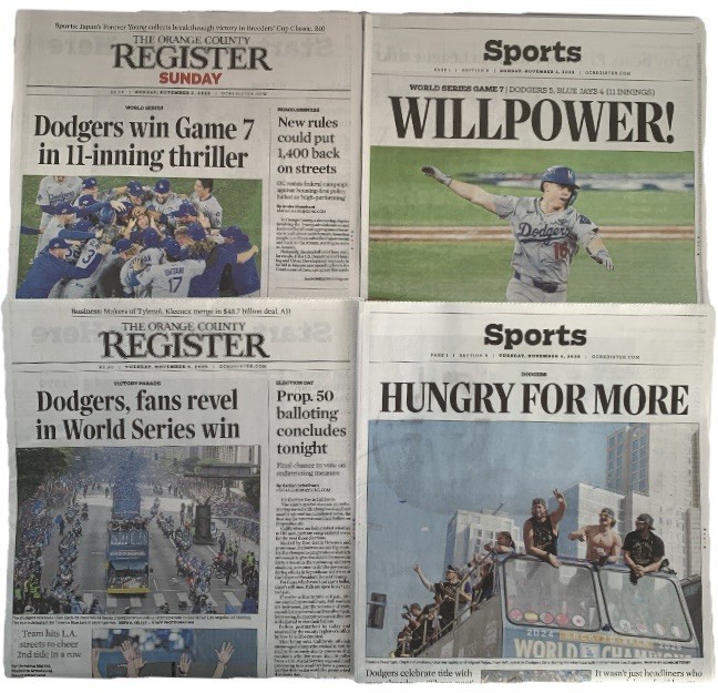 Los Angeles Dodgers World Series Championships & LA Parade ~ OC Register 2025