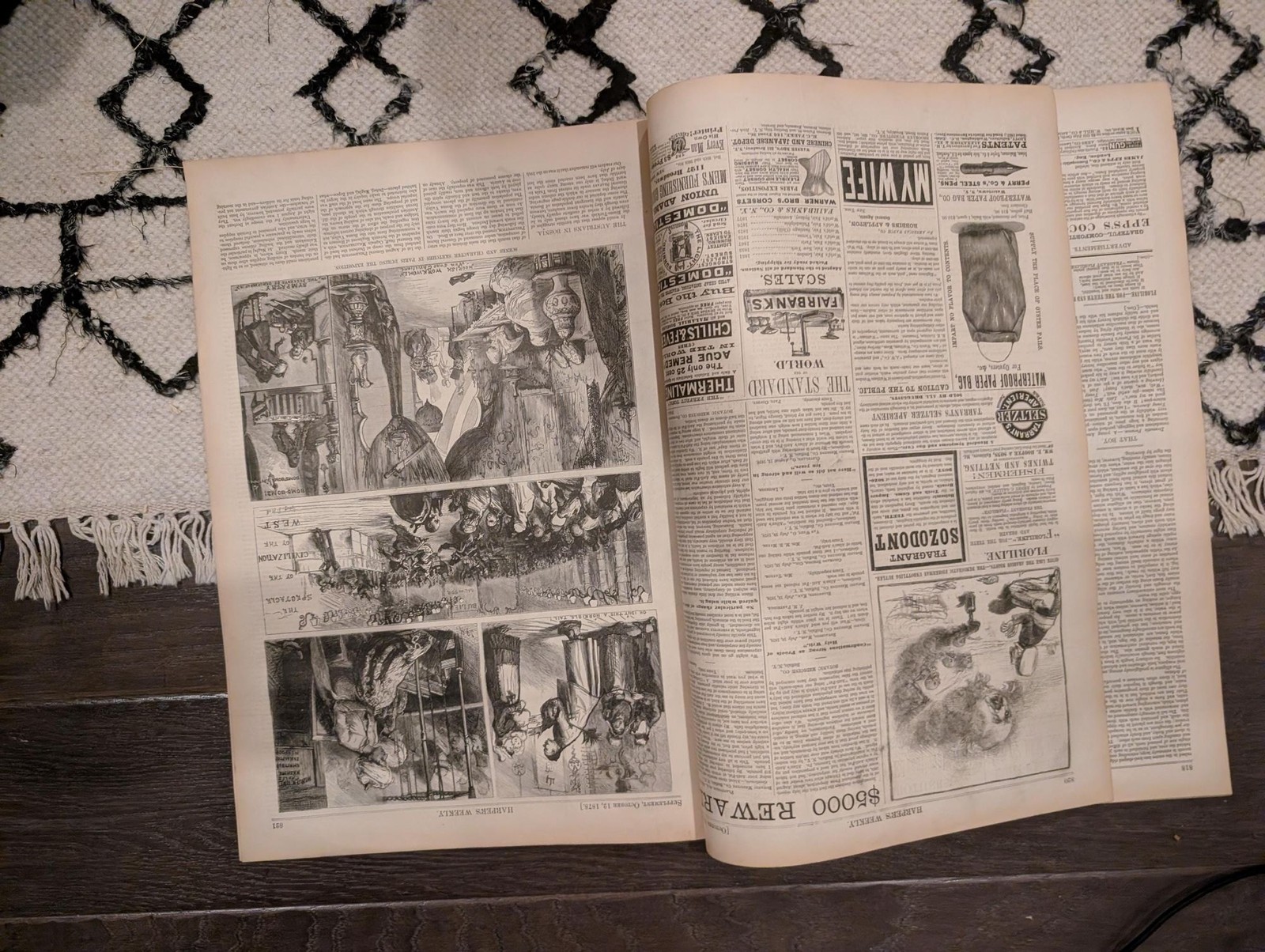 Oct 12 1878 Harpers Weekly, Colorado Government Survey, Western Pack Mule Train,