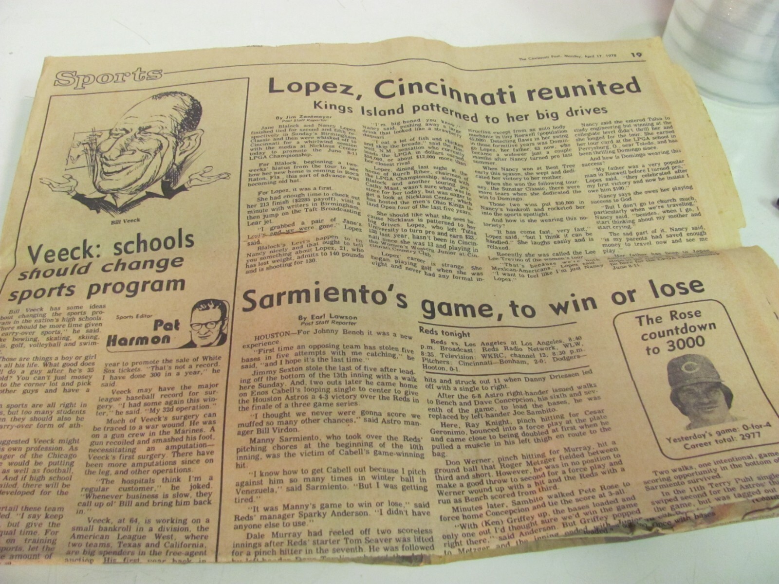 Pete Rose Newspaper Lot 1980s-1990s – Cincinnati Reds, Cincinnati Enquirer