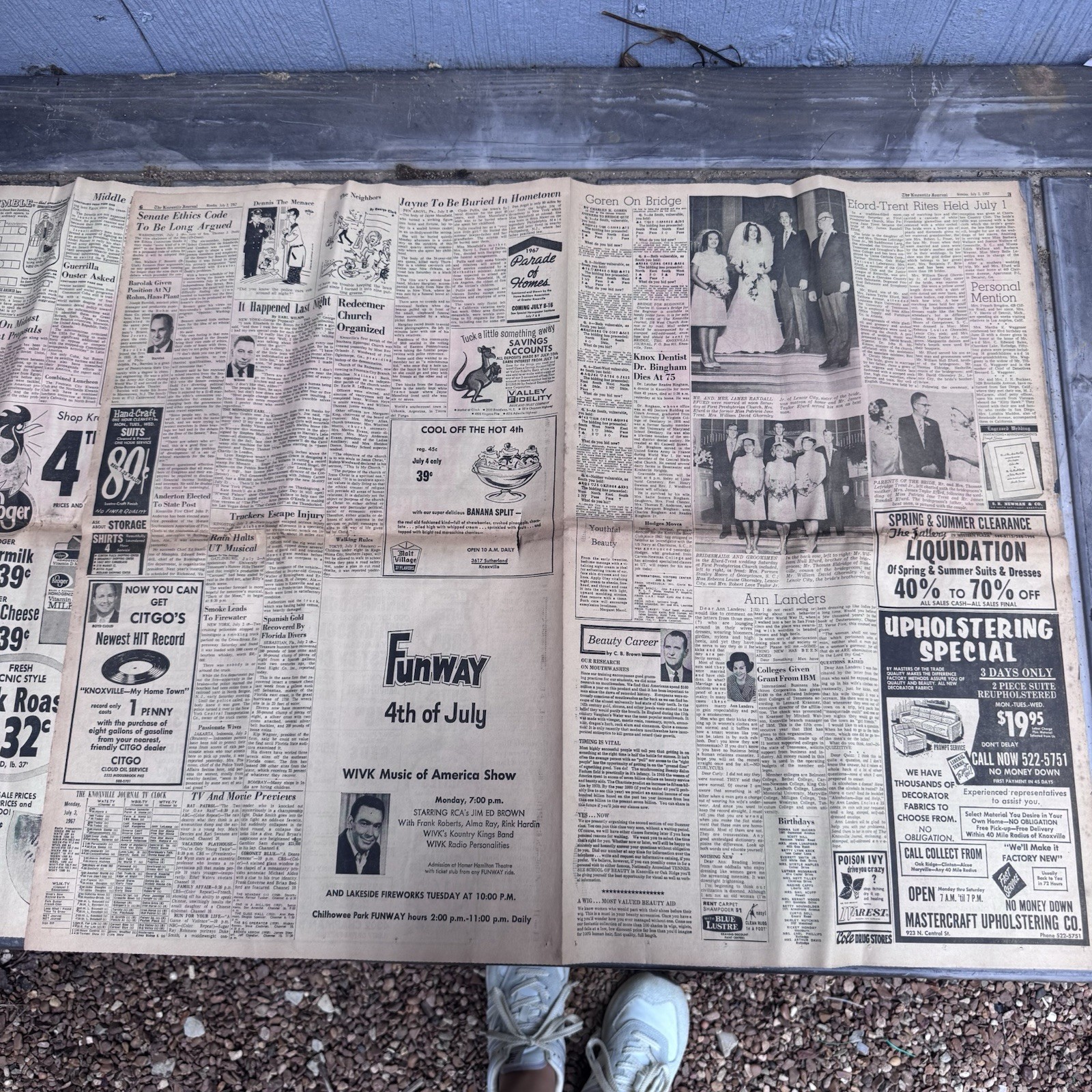 The Knoxville Journal City Edition Knoxville Tennessee Monday July, 3rd 1967