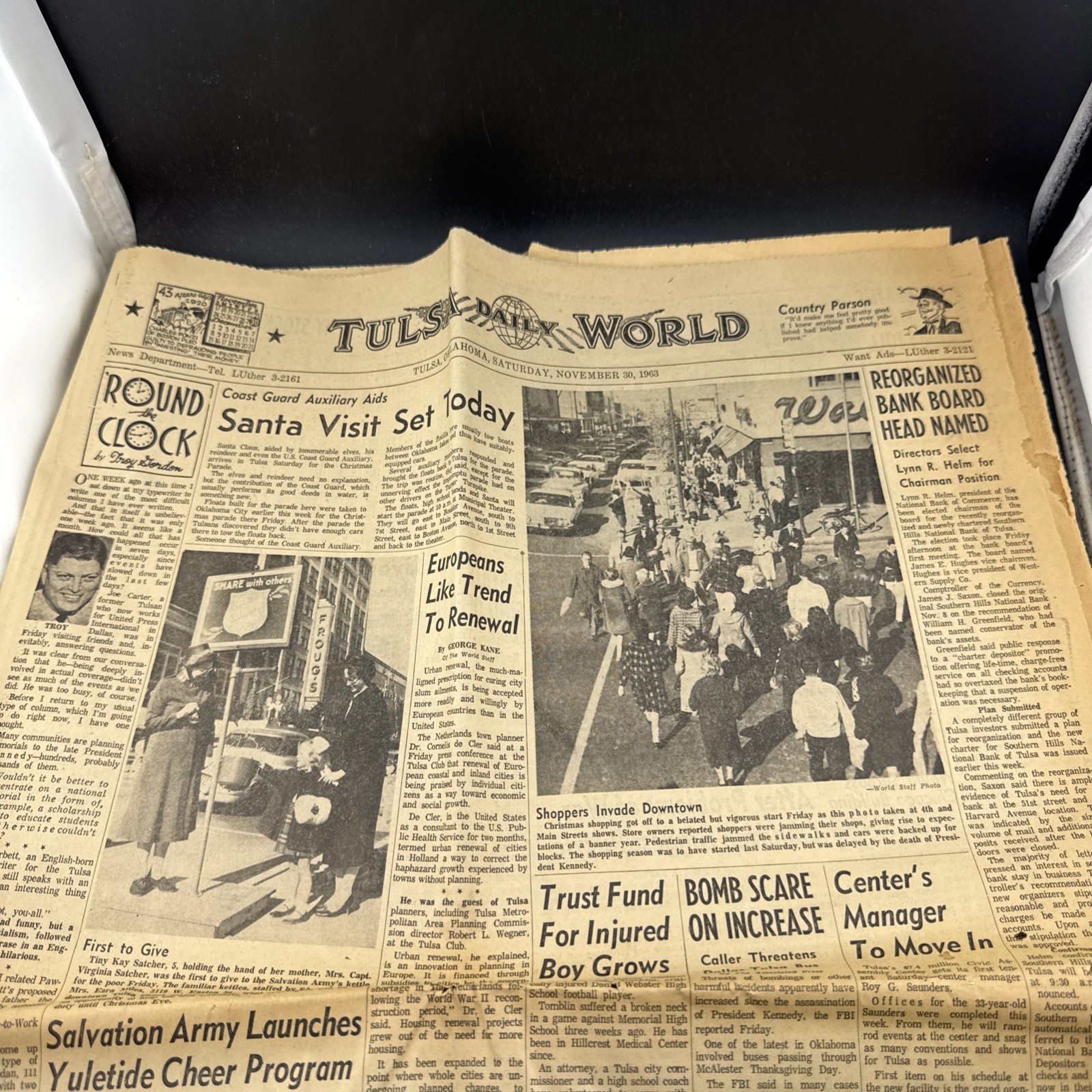 Complete Tulsa Daily World Nov 30 1963 JFK Plane Crash 118 Killed Historic News