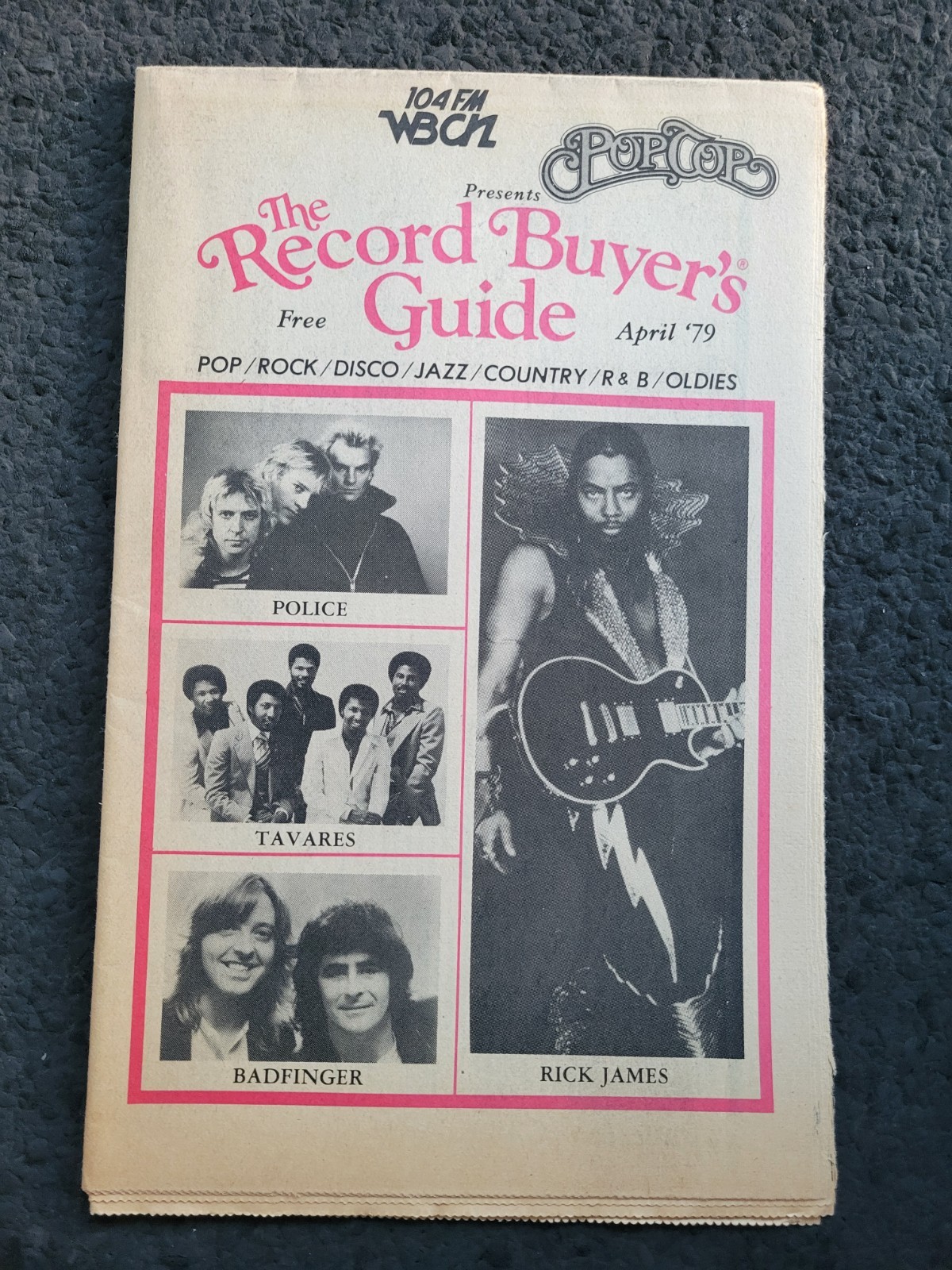 POPTOP THE RECORD BUYER’S GUIDE, April 1979, Police, Rick James, Tavares