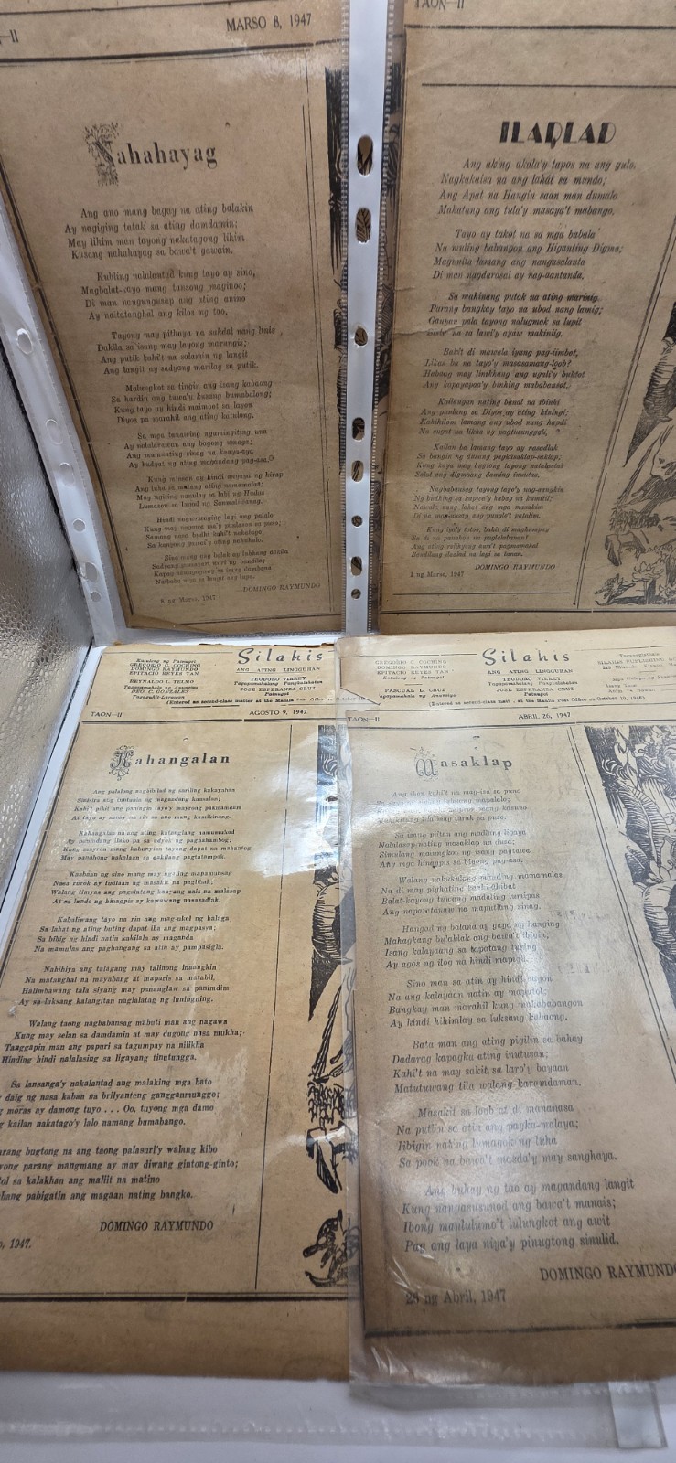 1946-1947 Philippine Weekly Publication “Silahis” & “ILang-ILang” Clippings.19pc