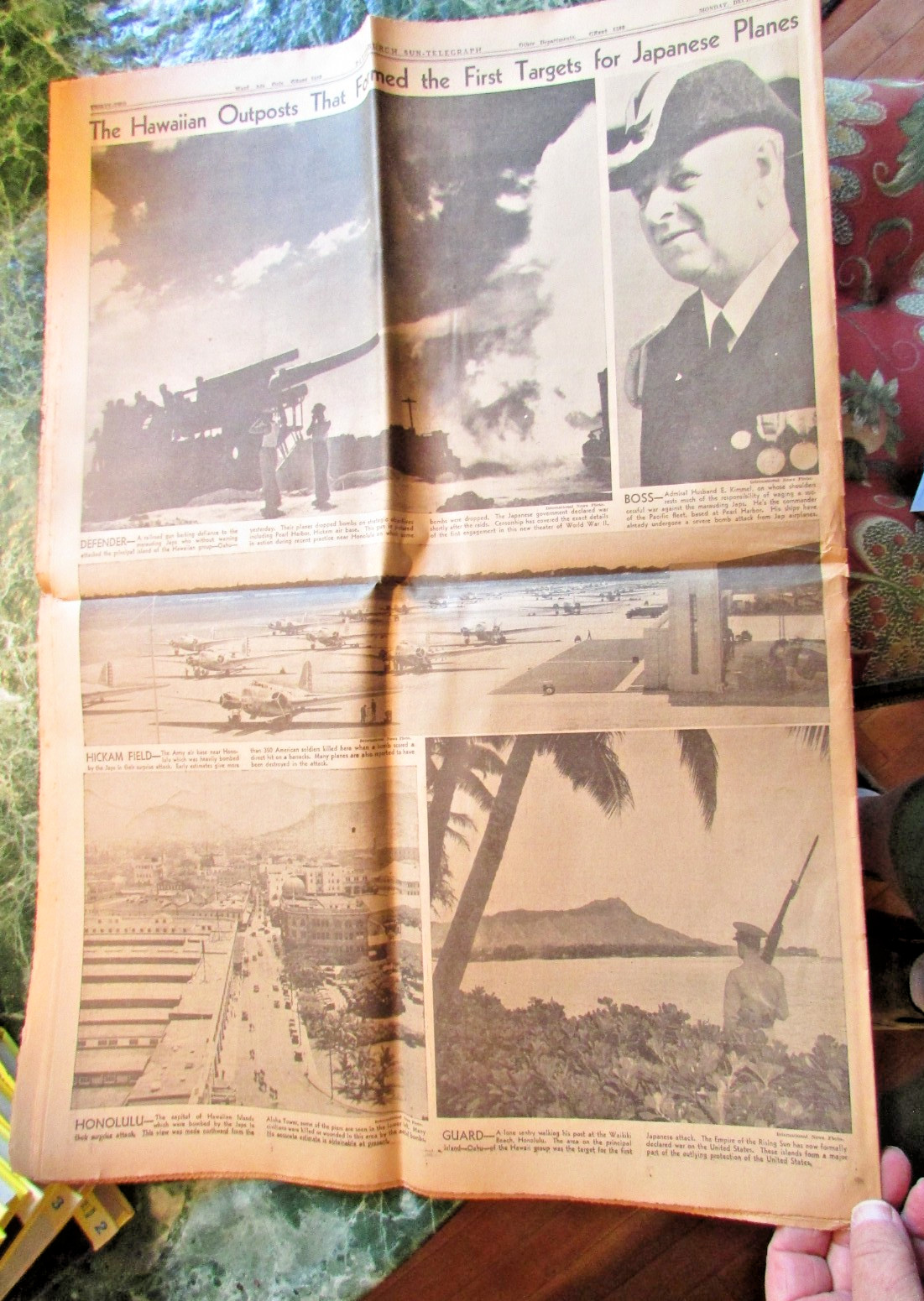 December 8, 1941 – U. S. VOTES WAR ON JAPS – Pittsburgh Sun-Telegraph