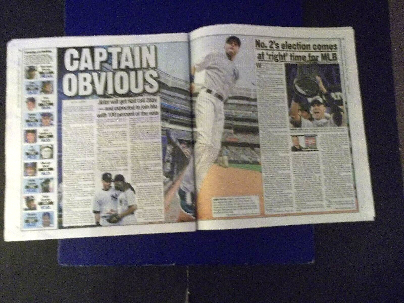 ‘DEREK JETER’ “HALL OF FAME 2020” NY POST 1/21/20 & 1/22/20