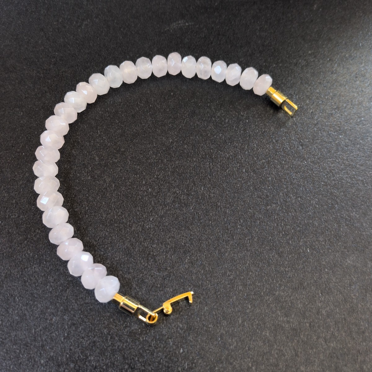Rose Quartz Button Cut 15cm Bracelet Accessory Jewelry Power Stone Natural Stone