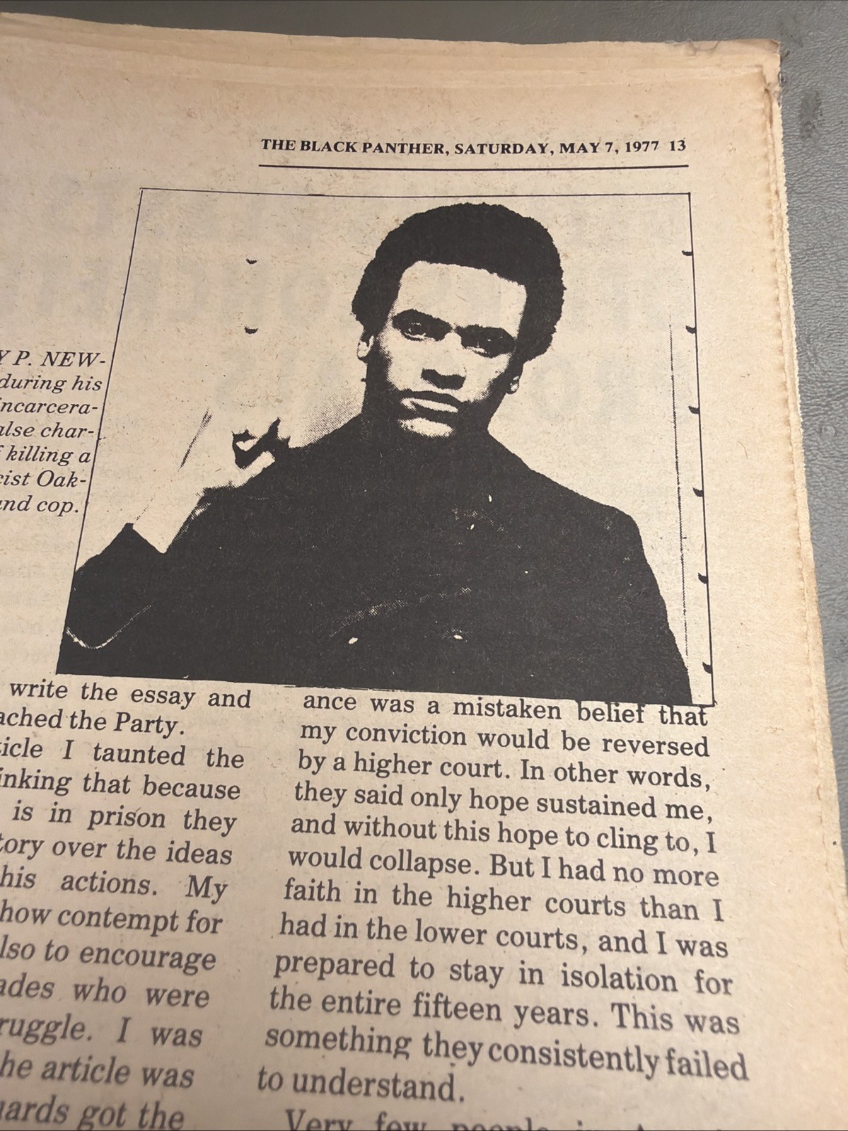 THE BLACK PANTHER PARTY NEWSPAPER – MAY 7, 1977 Huey Newton History