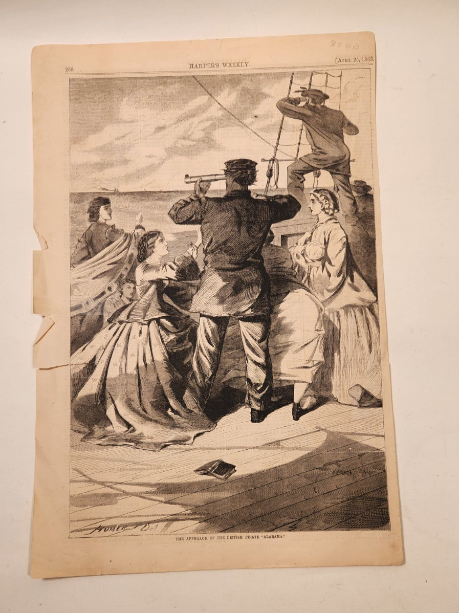 Five (5) Great Prints from Harper’s Weekly 1862,1863,1864,1869,1871 by Winslow H