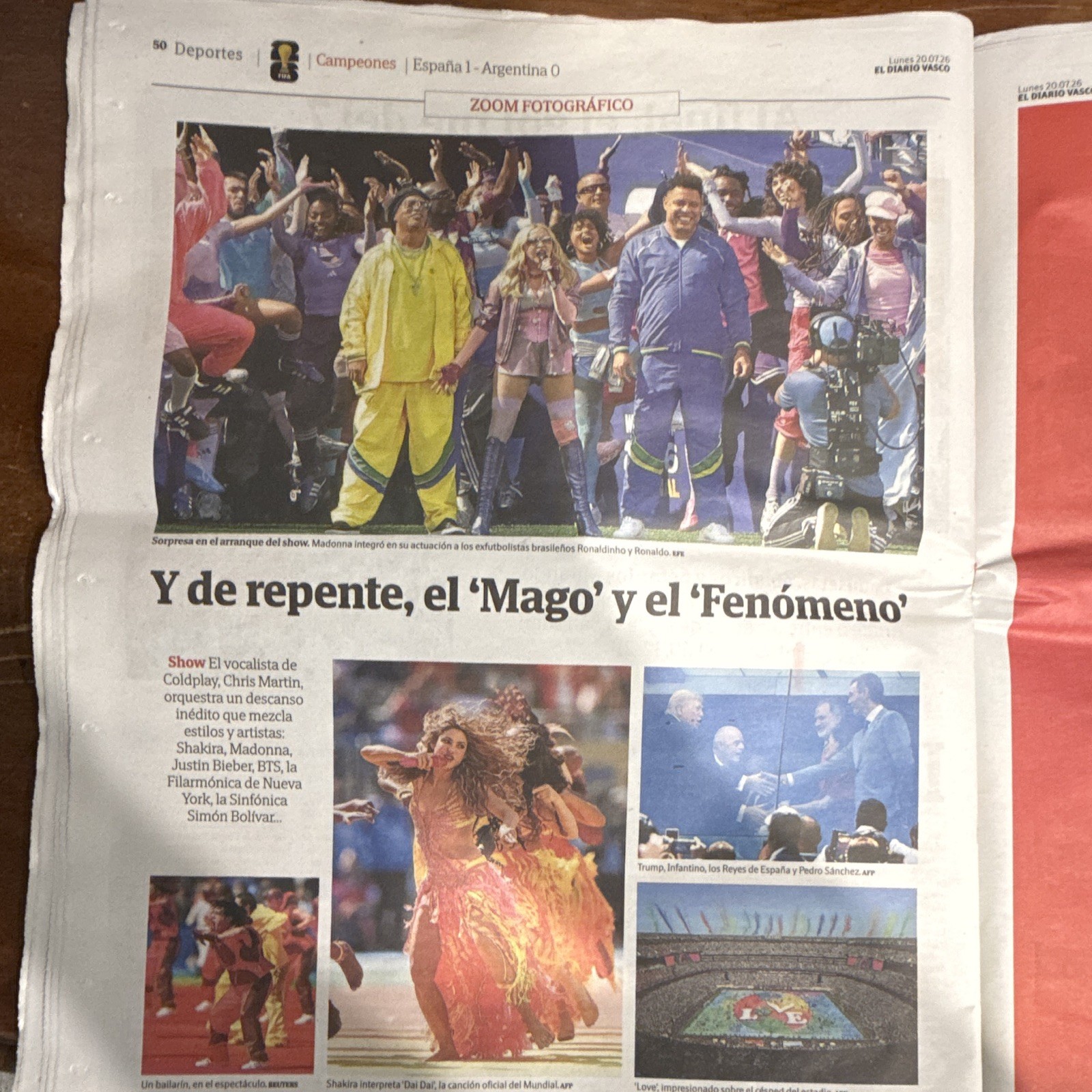 El Diario Vasco Spanish Newspaper July 20 2026 “¡BICAMPEONES!” Spain World Cup!