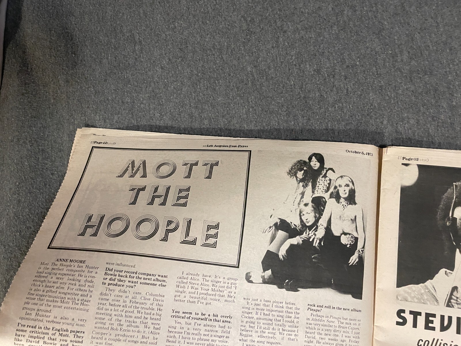 Oct 1973 Los Angeles Free Press Newspaper Iggy Pop Stooges Van Morison J Geils