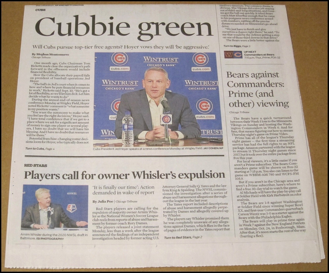 10/11/2022 Chicago Tribune Sports MLB Free Agents Dansby Swanson Carlos Correa