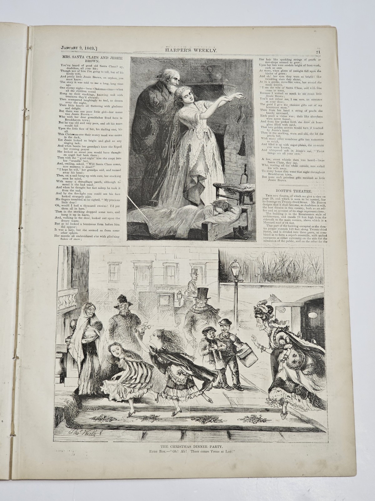 **1869 Harper’s Weekly Full Issue Includes Winslow Homer & ” West Point”**
