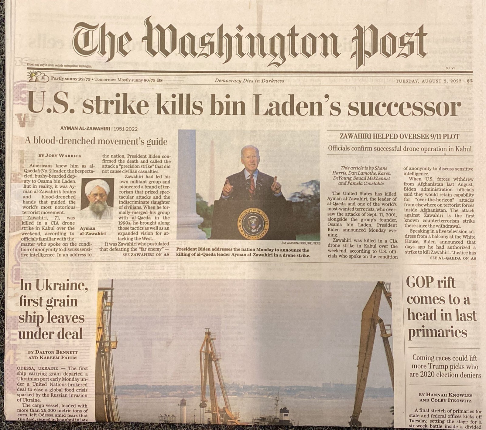 The Washington Post Tuesday August 2 2022