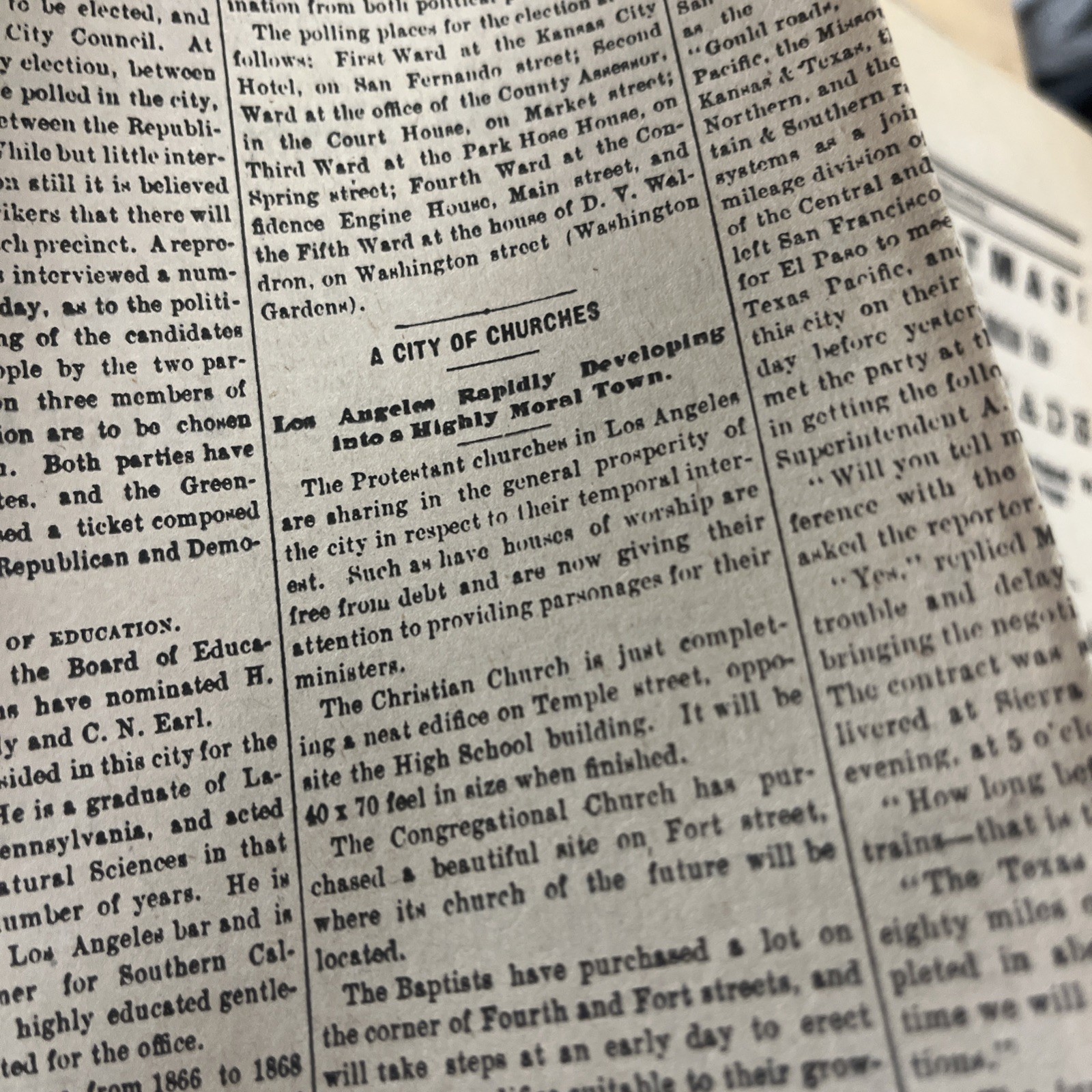 Los Angeles LA Times Newspaper No. 1 Vol. 1 Reproduction December 4, 1881