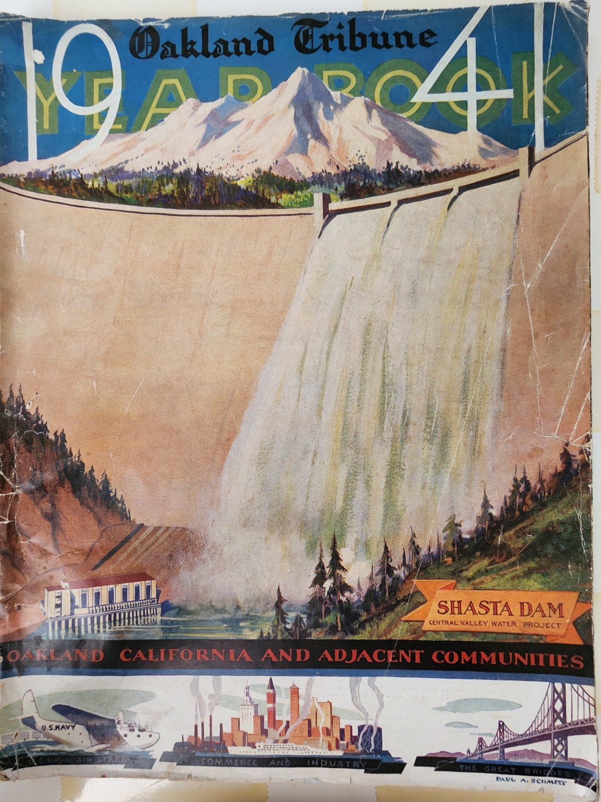 Vtg. 1941 Yearbook Oakland Tribune Featuring The Shasta Dam