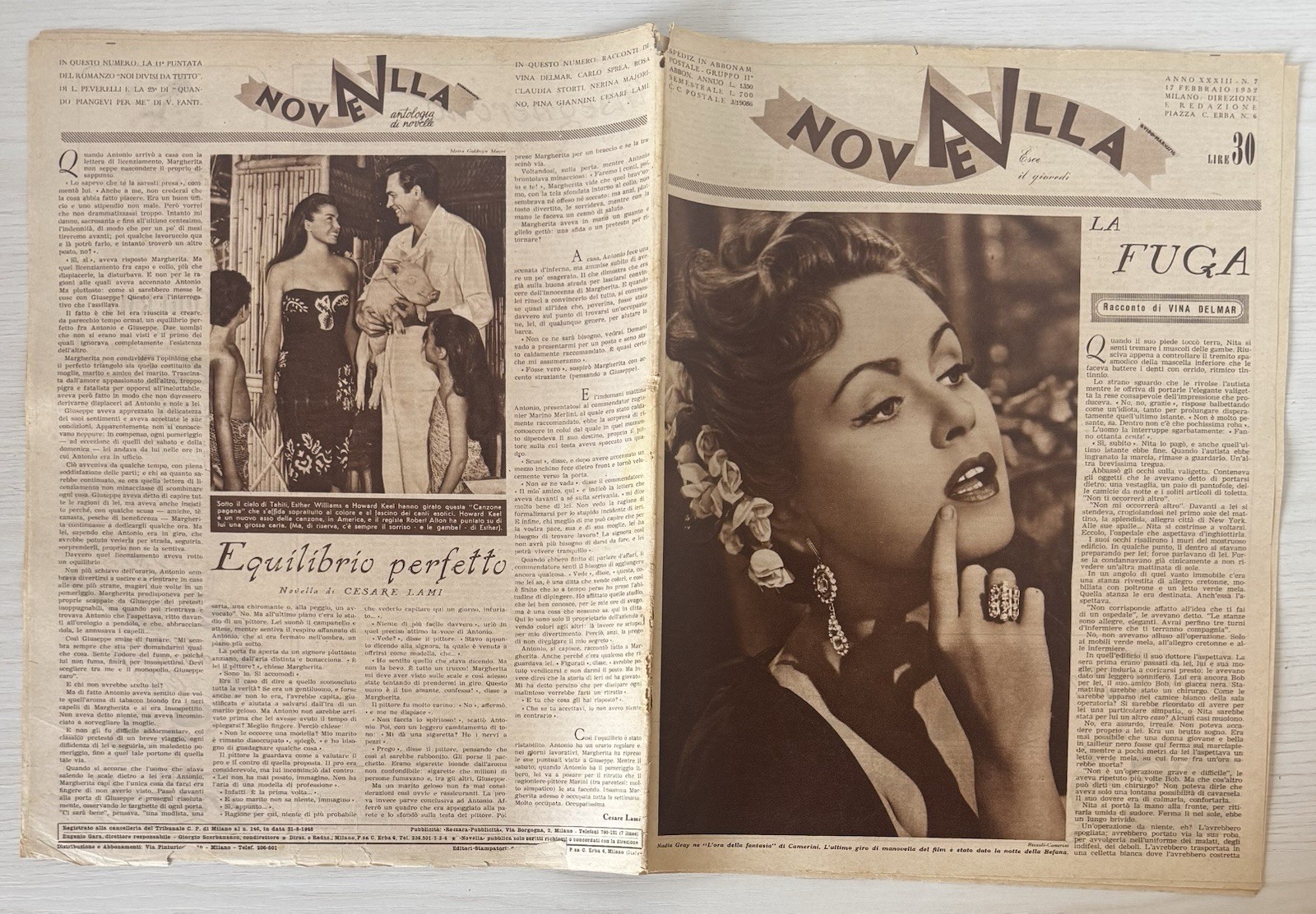 NEWS women’s literary magazine rizzoli No.7 1952 year XXXIII nadia gray